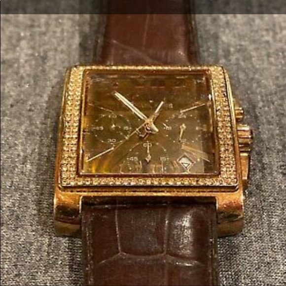 Michael Kors Rhinestone Luminous Chronograph Watch - Picture 3 of 5